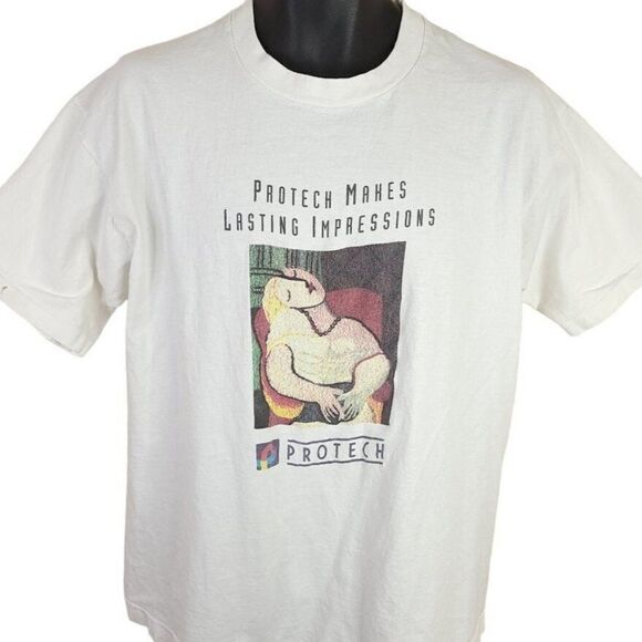 Pablo Picasso Le Rêve T Shirt Vintage 90s The Dream Art Tee Protech XL - Picture 1 of 6